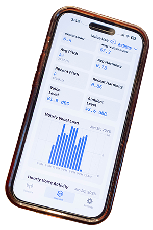 phone screen showing data